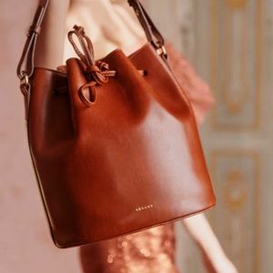 Sézane Farrow Natural Heritage Leather Bag